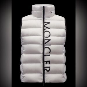 Moncler White Cenis  Down Vest